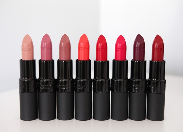 GOSH Velvet Touch Matt lipstick review & swatches